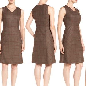 Classiques Entier® Bouclé Check A-Line Dress sz 14